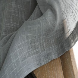 Cortina Cinza Transparente Feita Sob Medida, Cortina Respirável De Voile De Cor Sólida Para Sala De Estar E Quarto