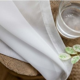 Cortina Transparente De Chiffon Branco Feita Sob Medida, Moderna, Respirável, Para Sala De Estar, Quarto, Berçário