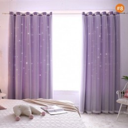 Cortinas Com Estrelas Românticas Blackout Transparentes Para Sala De Estar E Quarto