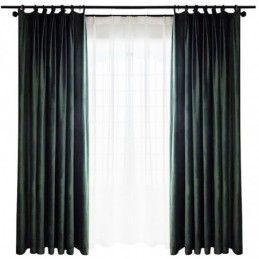 Cortina Blackout Max Sob Medida Cortina De Veludo Imitação Escura Cor Sólida Para Quarto