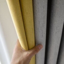 Cortina De Emenda De Duas Cores Feita Sob Medida Cortina Moderna Simples Semi Blackout Sala De Estar Quarto Tecido