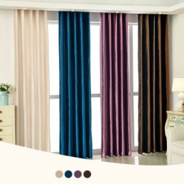 Cortina Grande De Veludo Sob Medida Para Janela, Painel De Cortina Sob Medida, Várias Cores De Seleção, Uma