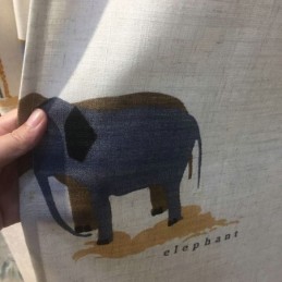 Cortina Bege Com Estampa De Desenho Animado Feita Sob Medida Cortina Leão Girafa Elefante Cortinas Para Quarto Infantil