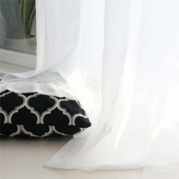 Cortina Transparente Branca Sólida Feita Sob Medida, Moderna, Simples, Para Sala De Estar, Quarto, Estudo, Tecido