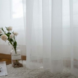 Cortina Branca Transparente Respirável Feita Sob Medida, Moderna E Simples, Para Sala De Estar, Quarto E Estudo