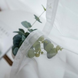 Cortina Branca Transparente Respirável Feita Sob Medida, Moderna E Simples, Para Sala De Estar, Quarto E Estudo