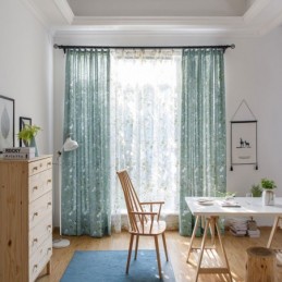 Cortina Blackout Feita Sob Medida Com Estampa De Pássaro Pastoral Americano E Persiana Respirável