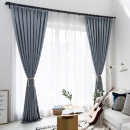 Cortina Blackout Elegante Feita Sob Medida Cortina Cor Sólida Quarto Escritório
