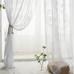 Cortina Transparente Estilo...