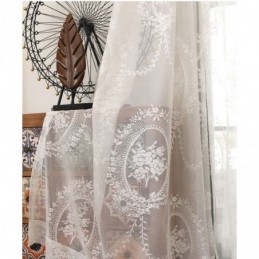 Cortina Transparente Estilo Europeu Feita Sob Medida, Painel De Cortina De Renda Rosa E Espelho, Voile, Janela Saliente Para Varanda, Uma