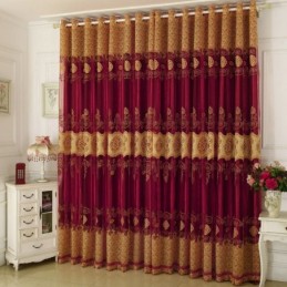Cortina Transparente Minimalista De Voile Clássico Feita Sob Medida, Cortina Jacquard Europeia Para Sala De Estar E Janela
