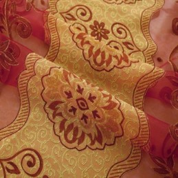 Cortina Transparente Minimalista De Voile Clássico Feita Sob Medida, Cortina Jacquard Europeia Para Sala De Estar E Janela
