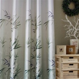 Cortina De Bambu Verde Feita Sob Medida, Cortina Moderna Com Estampa Semi Blackout, Sala De Estar, Quarto Infantil