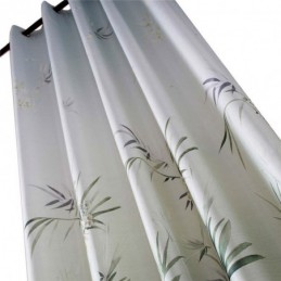 Cortina De Bambu Verde Feita Sob Medida, Cortina Moderna Com Estampa Semi Blackout, Sala De Estar, Quarto Infantil