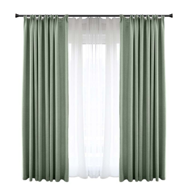 Cortina Blackout Verde Sólida Feita Sob Medida, Moderna, Simples, Para Sala De Estar, Quarto, Tecido
