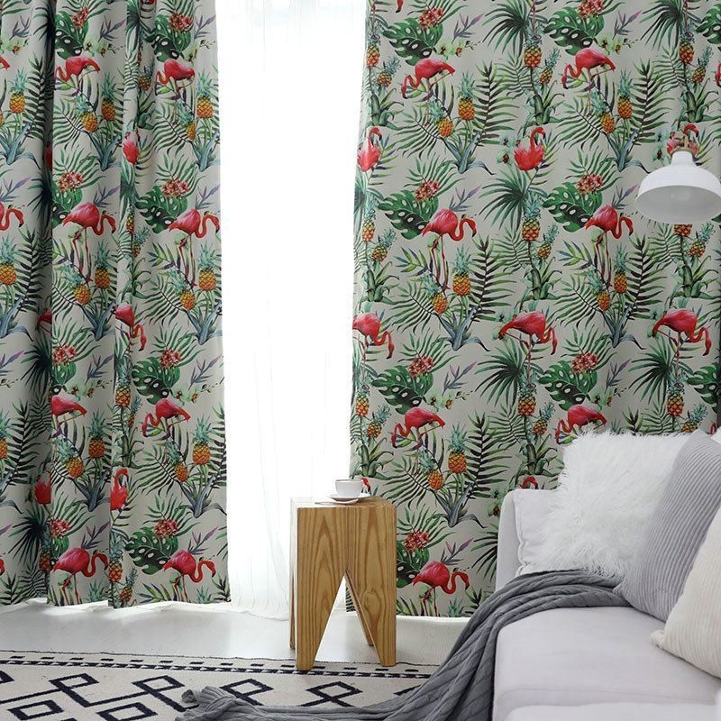 Cortina Blackout Flamingo Sob Medida Cortina Sob Medida Tema Animal Selva