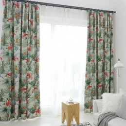 Cortina Blackout Flamingo Sob Medida Cortina Sob Medida Tema Animal Selva
