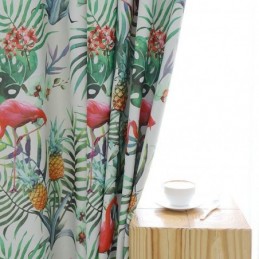 Cortina Blackout Flamingo Sob Medida Cortina Sob Medida Tema Animal Selva