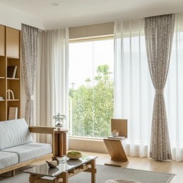 Cortinas Estampadas De Folhas Em Poliéster Estilo Americano