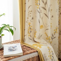 Cortinas Blackout Chevron Mosaico De Flores Americanas