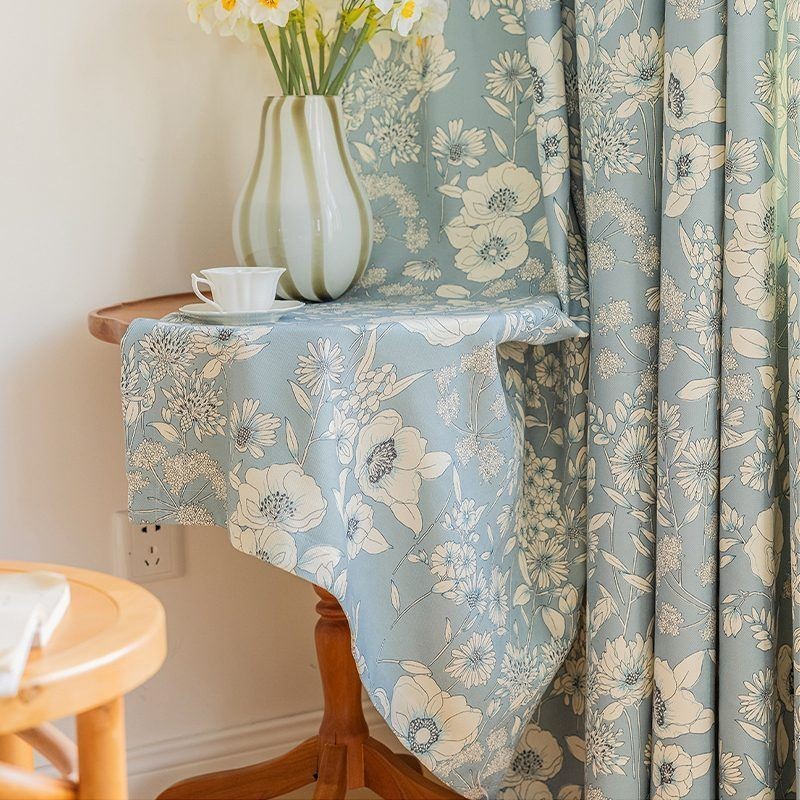 Cortinas Estilo Americano Com Estampa Floral