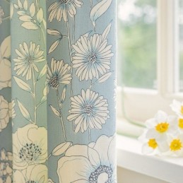 Cortinas Estilo Americano Com Estampa Floral