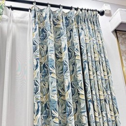 Cortinas Blackout De Flanela Com Pintura A Óleo Americana E Estampa Floral