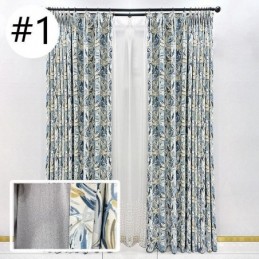 Cortinas Blackout De Flanela Com Pintura A Óleo Americana E Estampa Floral
