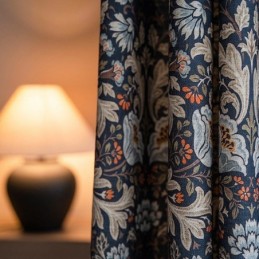 Cortinas Americanas De Algodão E Linho Com Estampa Floral