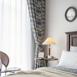 Cortinas Americanas De Algodão E Linho Com Estampa Floral