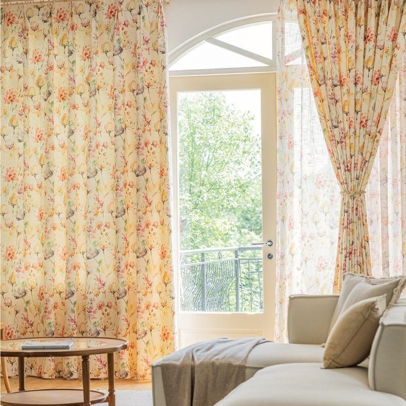 Cortinas Blackout Com Estampa Floral Americana