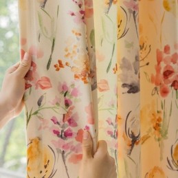 Cortinas Blackout Com Estampa Floral Americana