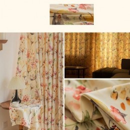 Cortinas Blackout Com Estampa Floral Americana