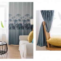 Cortinas De Alta Precisão, Impressão Moderna E Simples De Paisagens Com Tinta