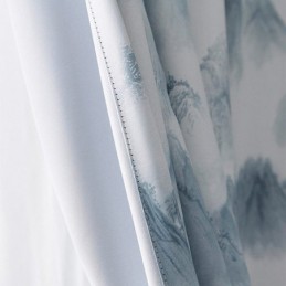 Cortinas De Alta Precisão, Impressão Moderna E Simples De Paisagens Com Tinta