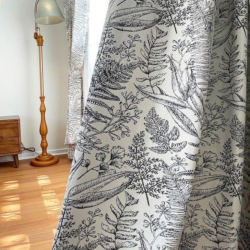 Cortinas Chenille Jacquard Escuro Americano