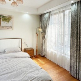 Cortinas Chenille Jacquard Escuro Americano