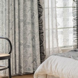 Cortinas De Algodão E Linho Com Estampa De Plantas Americanas