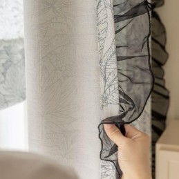 Cortinas De Algodão E Linho Com Estampa De Plantas Americanas
