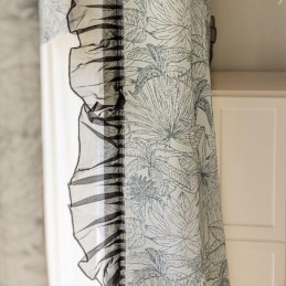Cortinas De Algodão E Linho Com Estampa De Plantas Americanas