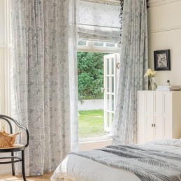 Cortinas De Algodão E Linho Com Estampa De Plantas Americanas