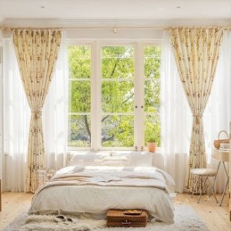 Cortinas Blackout Com Estampa Floral Americana