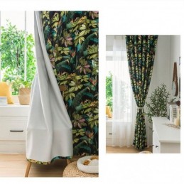 Cortinas De Alta Precisão Estilo Americano Com Folhas Impressas