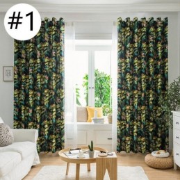 Cortinas De Alta Precisão Estilo Americano Com Folhas Impressas