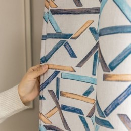 Cortinas Blackout Geométricas Estampadas Nordic Snow Neil