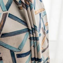 Cortinas Blackout Geométricas Estampadas Nordic Snow Neil