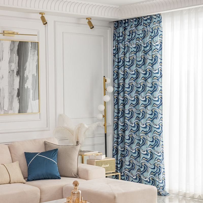 Cortinas Estampadas De Chenille Blackout Escandinavas