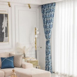 Cortinas Estampadas De Chenille Blackout Escandinavas