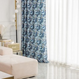 Cortinas Estampadas De Chenille Blackout Escandinavas