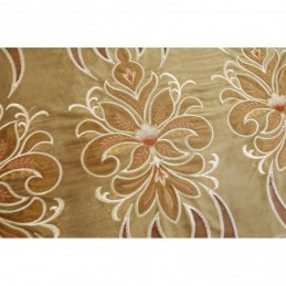 Cortina Bordada Em Chenille Sob Medida, Cortina Semi Blackout Com Estampa De Flores Europeias Para Sala De Estar E Quarto